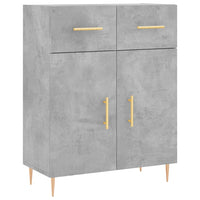 Thumbnail for Highboard Betongrau 69,5x34x180 cm Holzwerkstoff
