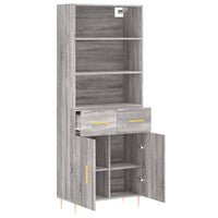 Thumbnail for Highboard Grau Sonoma 69,5x34x180 cm Holzwerkstoff