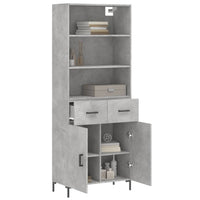 Thumbnail for Highboard Betongrau 69,5x34x180 cm Holzwerkstoff