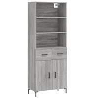 Thumbnail for Highboard Grau Sonoma 69,5x34x180 cm Holzwerkstoff