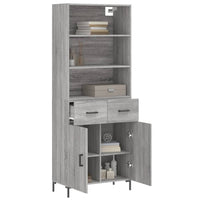 Thumbnail for Highboard Grau Sonoma 69,5x34x180 cm Holzwerkstoff