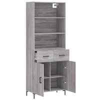 Thumbnail for Highboard Grau Sonoma 69,5x34x180 cm Holzwerkstoff