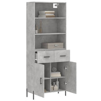 Thumbnail for Highboard Betongrau 69,5x34x180 cm Holzwerkstoff