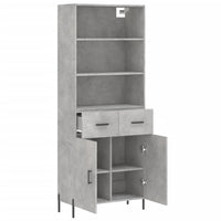 Thumbnail for Highboard Betongrau 69,5x34x180 cm Holzwerkstoff