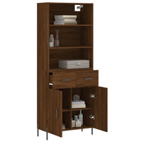 Thumbnail for Highboard Braun Eichen-Optik 69,5x34x180 cm Holzwerkstoff