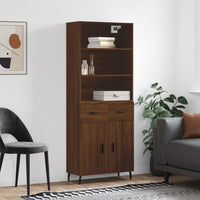 Thumbnail for Highboard Braun Eichen-Optik 69,5x34x180 cm Holzwerkstoff