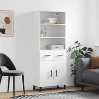 Thumbnail for Highboard Weiß 69,5x34x180 cm Holzwerkstoff