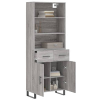 Thumbnail for Highboard Grau Sonoma 69,5x34x180 cm Holzwerkstoff