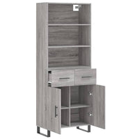 Thumbnail for Highboard Grau Sonoma 69,5x34x180 cm Holzwerkstoff