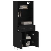 Thumbnail for Highboard Schwarz 69,5x34x180 cm Holzwerkstoff