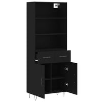 Thumbnail for Highboard Schwarz 69,5x34x180 cm Holzwerkstoff