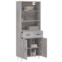 Thumbnail for Highboard Grau Sonoma 69,5x34x180 cm Holzwerkstoff