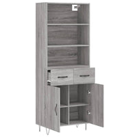 Thumbnail for Highboard Grau Sonoma 69,5x34x180 cm Holzwerkstoff
