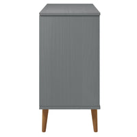 Thumbnail for Sideboard MOLDE Grau 90x40x80 cm Massivholz Kiefer