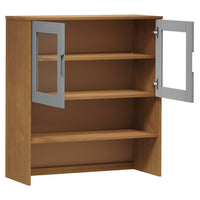 Thumbnail for Highboard-Oberteil MOLDE Braun 90x35x100 cm Massivholz Kiefer