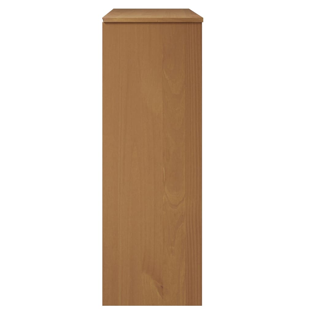 Highboard-Oberteil MOLDE Braun 90x35x100 cm Massivholz Kiefer