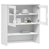 Thumbnail for Highboard-Oberteil MOLDE Weiß 90x35x100 cm Massivholz Kiefer