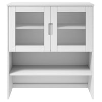 Thumbnail for Highboard-Oberteil MOLDE Weiß 90x35x100 cm Massivholz Kiefer