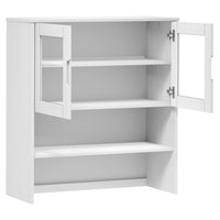 Thumbnail for Highboard-Oberteil MOLDE Weiß 90x35x100 cm Massivholz Kiefer