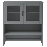 Thumbnail for Highboard-Oberteil MOLDE Grau 90x35x100 cm Massivholz Kiefer