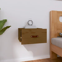 Thumbnail for Wand-Nachttisch Honigbraun 40x29,5x22 cm