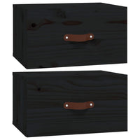 Thumbnail for Wand-Nachttische 2 Stk. Schwarz 40x29,5x22 cm