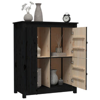 Thumbnail for Sideboard Schwarz 83x41,5x100 cm Massivholz Kiefer