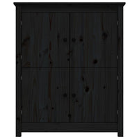 Thumbnail for Sideboard Schwarz 83x41,5x100 cm Massivholz Kiefer