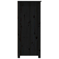 Thumbnail for Sideboard Schwarz 83x41,5x100 cm Massivholz Kiefer