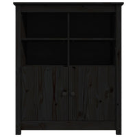 Thumbnail for Sideboard Schwarz 83x41,5x100 cm Massivholz Kiefer