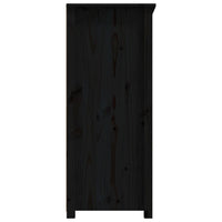 Thumbnail for Sideboard Schwarz 83x41,5x100 cm Massivholz Kiefer
