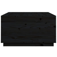 Thumbnail for Couchtisch Schwarz 80x80x45 cm Massivholz Kiefer
