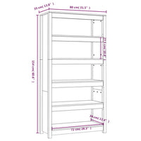 Thumbnail for Bücherregal Honigbraun 80x35x154 cm Massivholz Kiefer