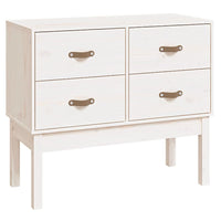 Thumbnail for Konsolenschrank Weiß 90x40x78 cm Massivholz Kiefer