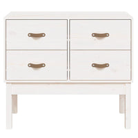 Thumbnail for Konsolenschrank Weiß 90x40x78 cm Massivholz Kiefer