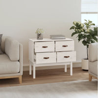 Thumbnail for Konsolenschrank Weiß 90x40x78 cm Massivholz Kiefer