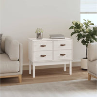 Thumbnail for Konsolenschrank Weiß 90x40x78 cm Massivholz Kiefer