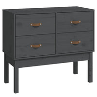 Thumbnail for Konsolenschrank Grau 90x40x78 cm Massivholz Kiefer