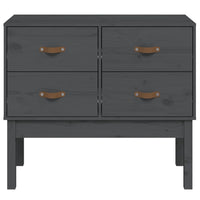 Thumbnail for Konsolenschrank Grau 90x40x78 cm Massivholz Kiefer