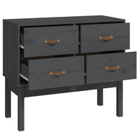 Thumbnail for Konsolenschrank Grau 90x40x78 cm Massivholz Kiefer