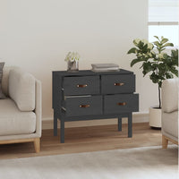 Thumbnail for Konsolenschrank Grau 90x40x78 cm Massivholz Kiefer