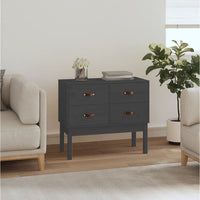 Thumbnail for Konsolenschrank Grau 90x40x78 cm Massivholz Kiefer