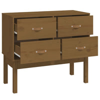 Thumbnail for Konsolenschrank Honigbraun 90x40x78 cm Massivholz Kiefer