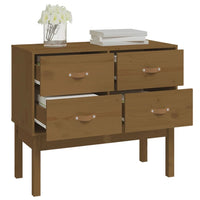 Thumbnail for Konsolenschrank Honigbraun 90x40x78 cm Massivholz Kiefer