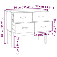 Thumbnail for Konsolenschrank Honigbraun 90x40x78 cm Massivholz Kiefer