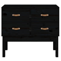 Thumbnail for Konsolenschrank Schwarz 90x40x78 cm Massivholz Kiefer