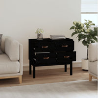 Thumbnail for Konsolenschrank Schwarz 90x40x78 cm Massivholz Kiefer