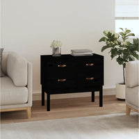 Thumbnail for Konsolenschrank Schwarz 90x40x78 cm Massivholz Kiefer
