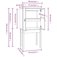 Thumbnail for Highboard 60x40x120 cm Massivholz Kiefer