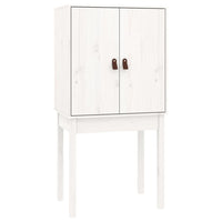 Thumbnail for Highboard Weiß 60x40x120 cm Massivholz Kiefer